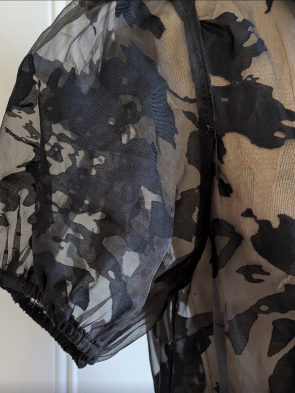 Disturbia Sheer Black Spectre Layered Midi Shirt Dress - Picture 6 of 8